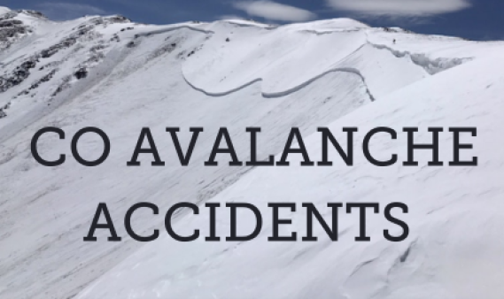 CO Avalanche Accidents with an avalanche image background