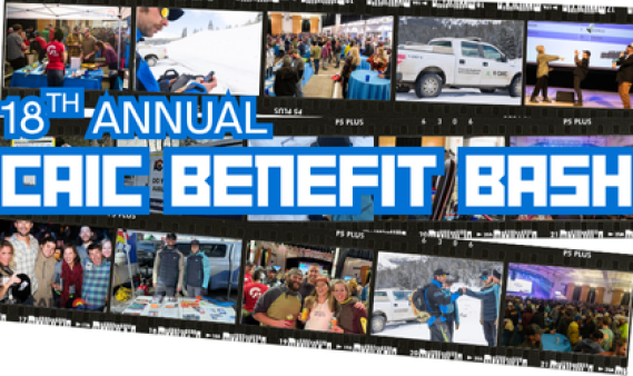 CAIC Benefit Bash text over several event images